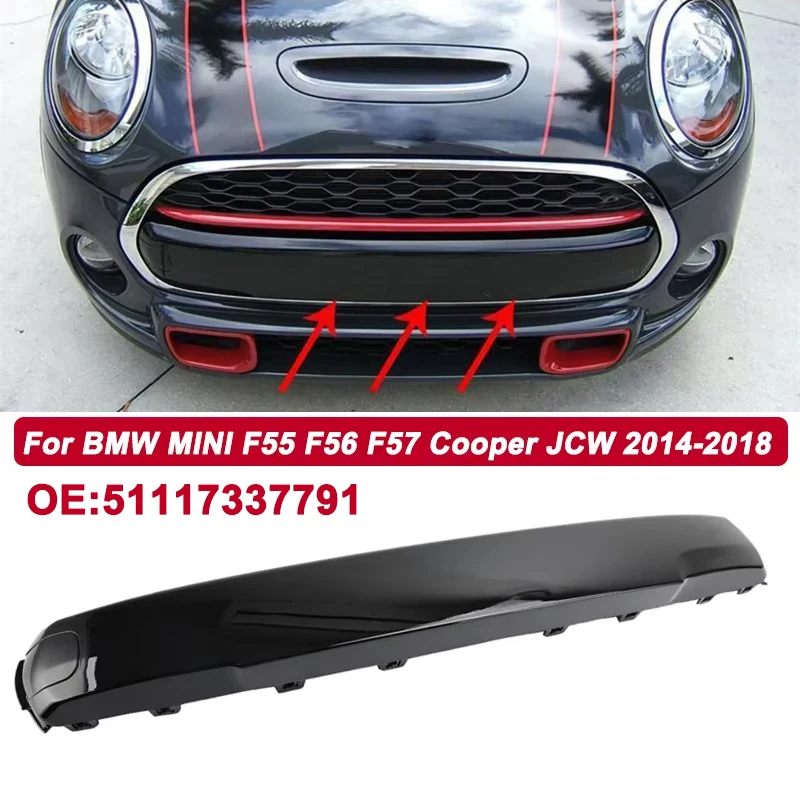 

51117337791 Car Front Bumper Trim Panel Number Plate Grille Cover For BMW MINI F55 F56 F57 Cooper JCW 2014-2018 Car Accessories