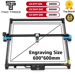 Twotrees TTS-55 Pro Laser Engraver Engraving Size 600*600mm Laser Engraving Machine With Limit Switch 40W Blue Light CNC Machine