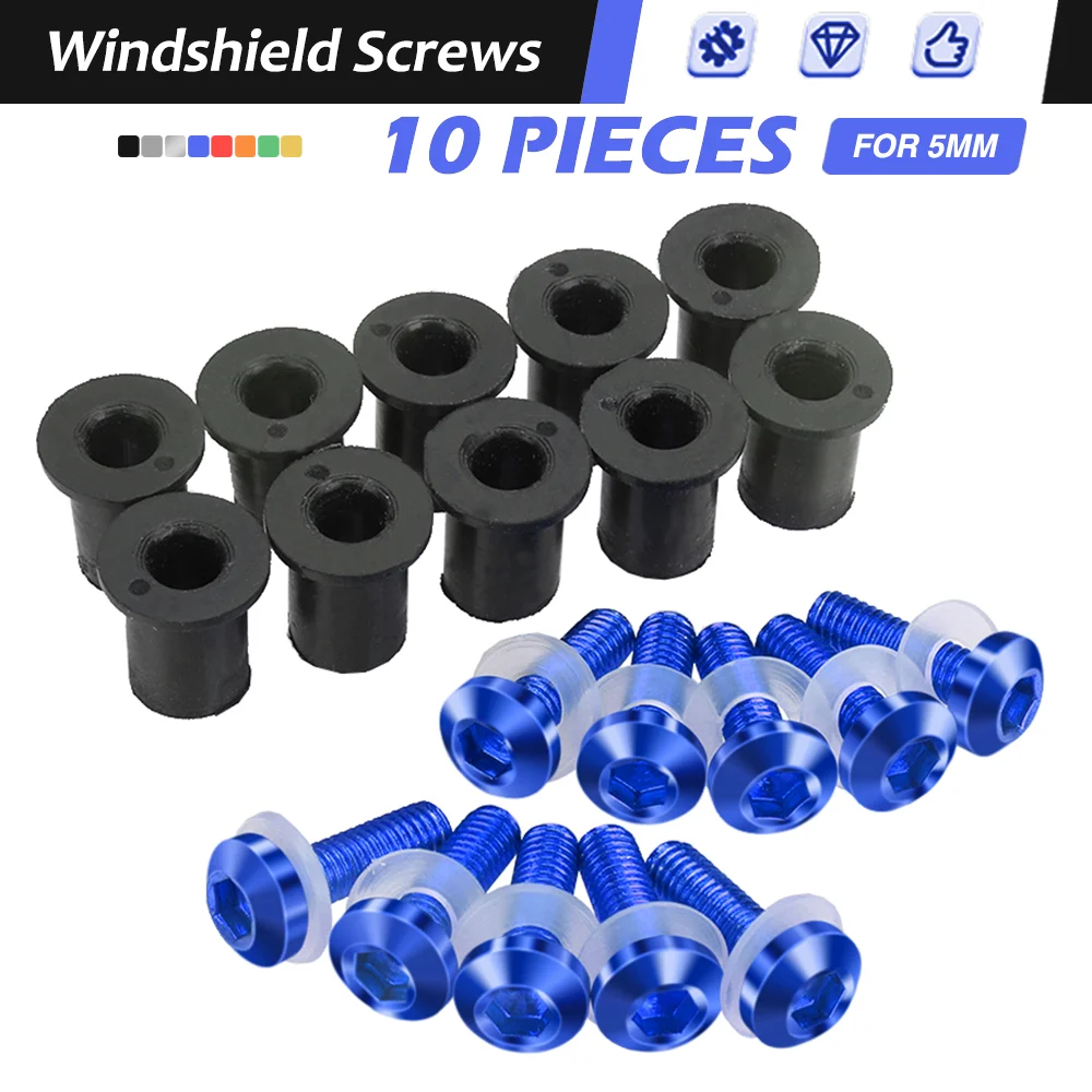 10 PCS Windscreen Bolt Screw Windshield Screw Bolt Kit For HONDA NC700S NC700X NC750 NC750S NC750X PCX PCX125 PCX150 PCX160