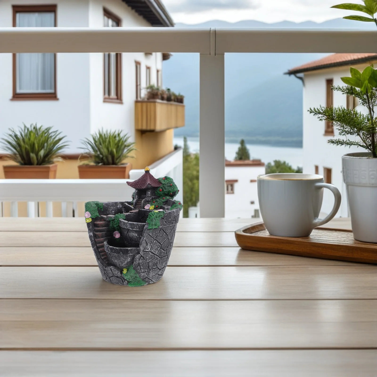 

Miniature Garden Decor Succulent Plant Pots Small Decorative Planter Flowers Fairy Tale