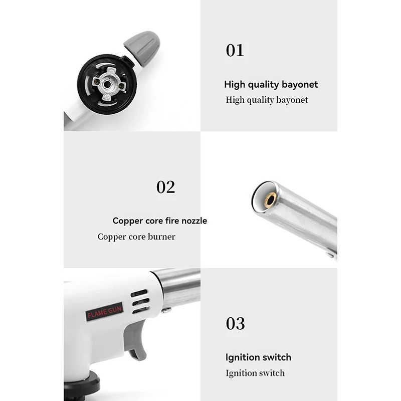 Gas Torch Flame Blowtorch Cooking Soldering Butane AutoIgnition Gas-Burner Lighter Heating Welding Gas Burner Flame