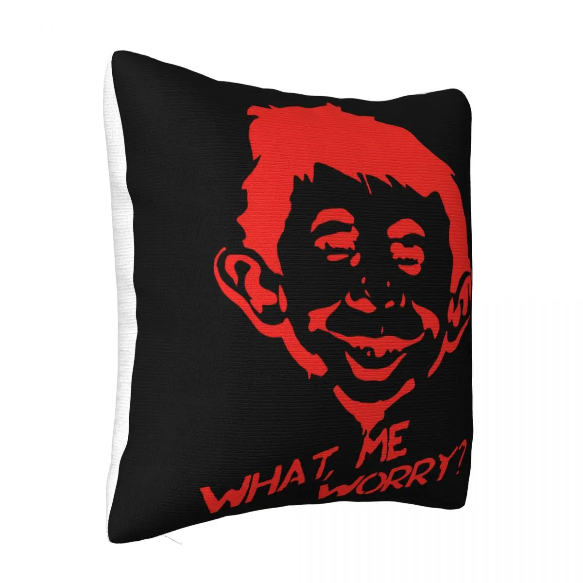 What Me Worry Baseball Alfred E Neuman Humor Mad Magazine White Hats Straight Pillow Case