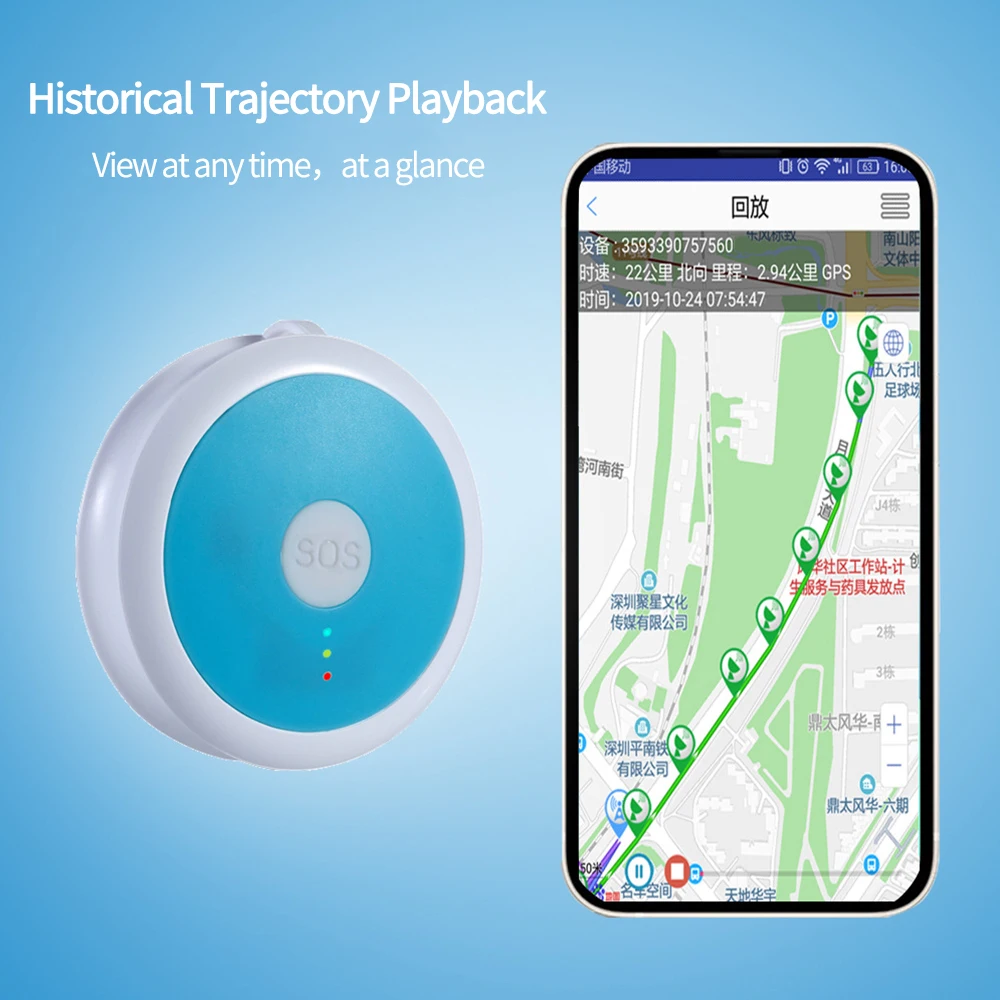 4G GPS Tracker Mini Mobile Personal Emergency Response System Senior SOS Alarm Elderly Panic Button Children Kids Locator