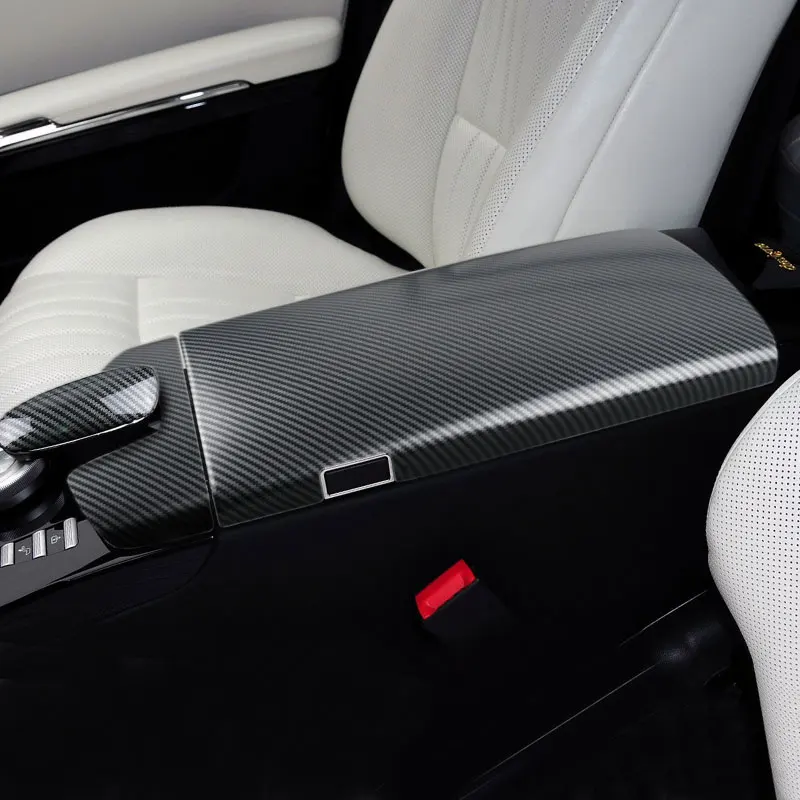 

ABS Carbon Fiber Inner Trim For Mercedes Benz S Class W221 2008-2012 Car Center Console Armrest Box Telephone Dial Key Pad Cover