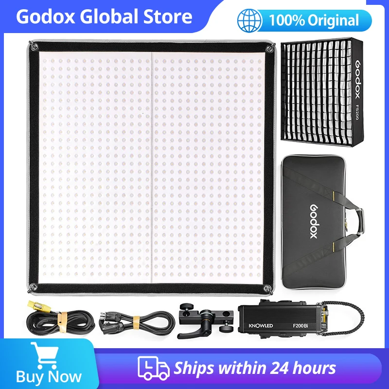 Godox F200Bi F400Bi F600Bi Гибкий светодиодный коврик 2700–8500 К Двухцветный CRI 96 TLCI 96 Светодиодная панель управления приложением