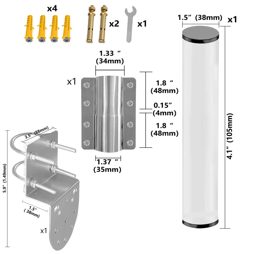 For Starlink V2 Adjustable Antenna Bracket Stainless Steel Heavy Duty Pivot Starlink Installation Kit,For Roof and Wall Mounting