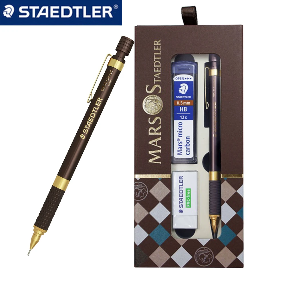 

Немецкий набор механических карандашей STAEDTLER 925 35, металлическая ограниченная серия, 0,5 мм, эскиз, низкий центр тяжести, нарисованные вручную товары для рукоделия