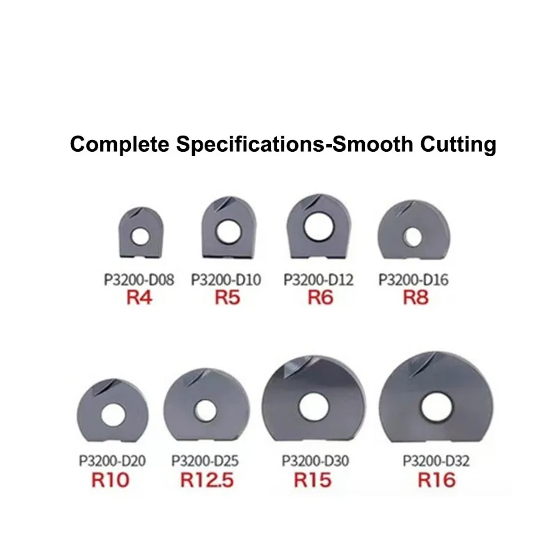 YIFINO R4R5R6R8R10R15R16 Ball End Milling Insert P3200 CNC Semi-Circular Turning Tool For For T2139 Toolholder