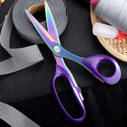 Extra Sharp Sewing Scissors Heavy Duty Titanium Coating Forged Stainless Steel Multi-Purpose Shears For Dressmaking Tailoring