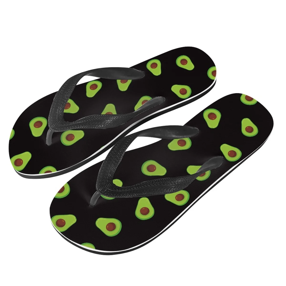 Various Fruit Patterns Cartoon Female Slippers Hawaii Seaside Resort Pinch Sandals Ladies Outdoor Flip Flops Cushion House Shoes