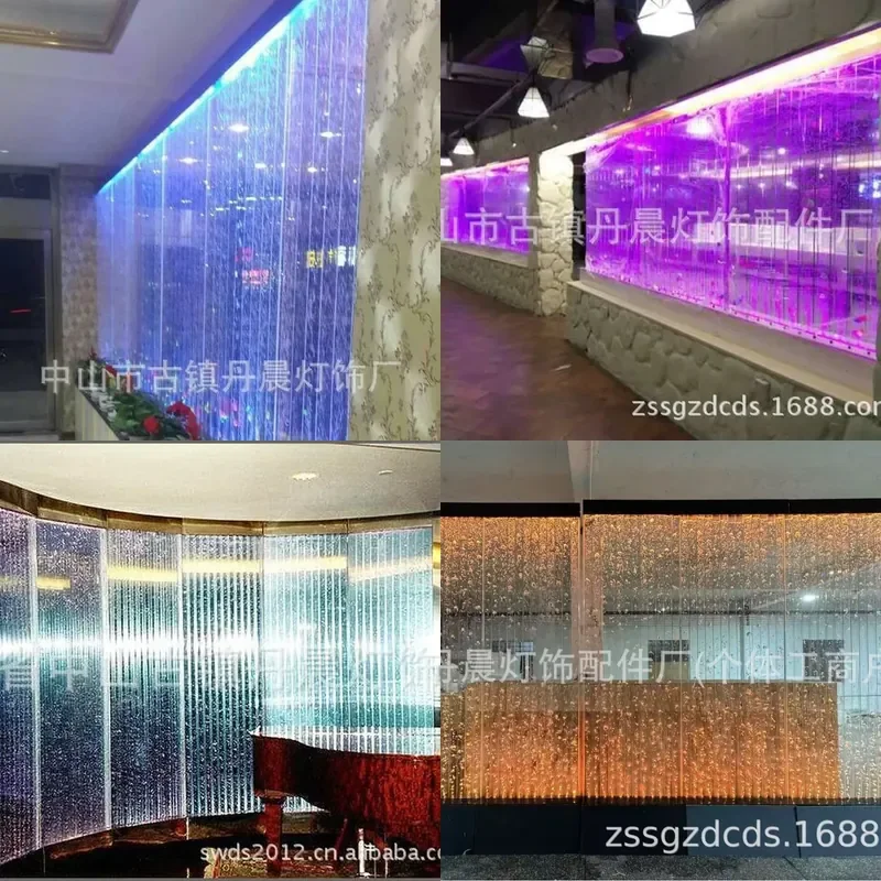 Custom Acrylic Bubble Waterfall Wall Panel Home Decor Running Water Screen Background for Living Room Interior Design