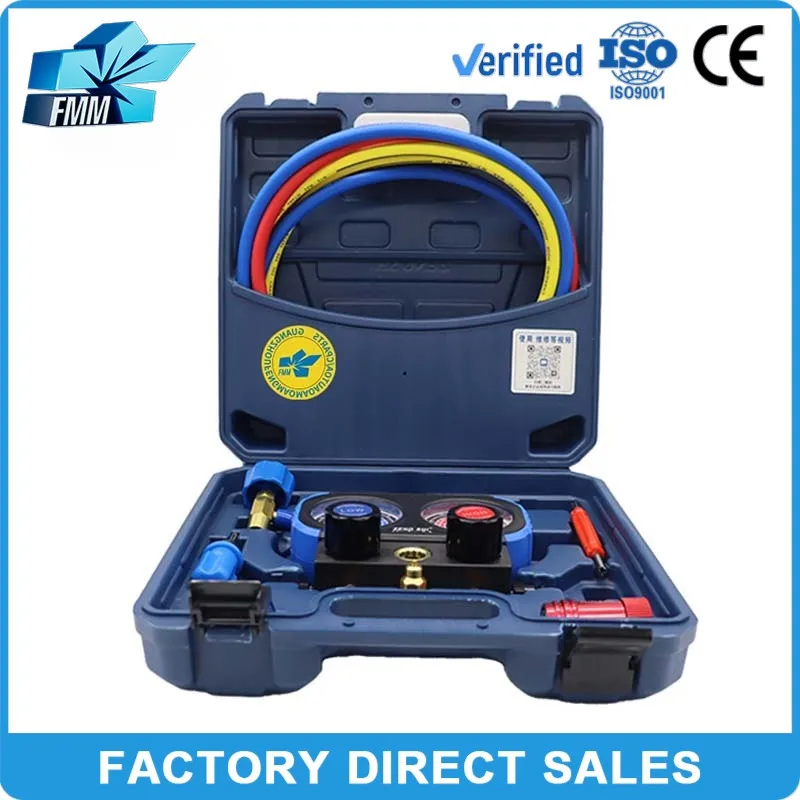

FMM Car Air Conditioning Pressure Manifold Gauge Hose Kit for R-1234yf Manifold Pressure Gauge Tool ZS