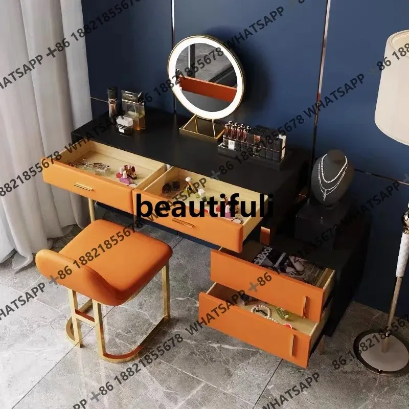 

New dressing table, full solid wood bedroom storage table, high-end small apartment dressing table