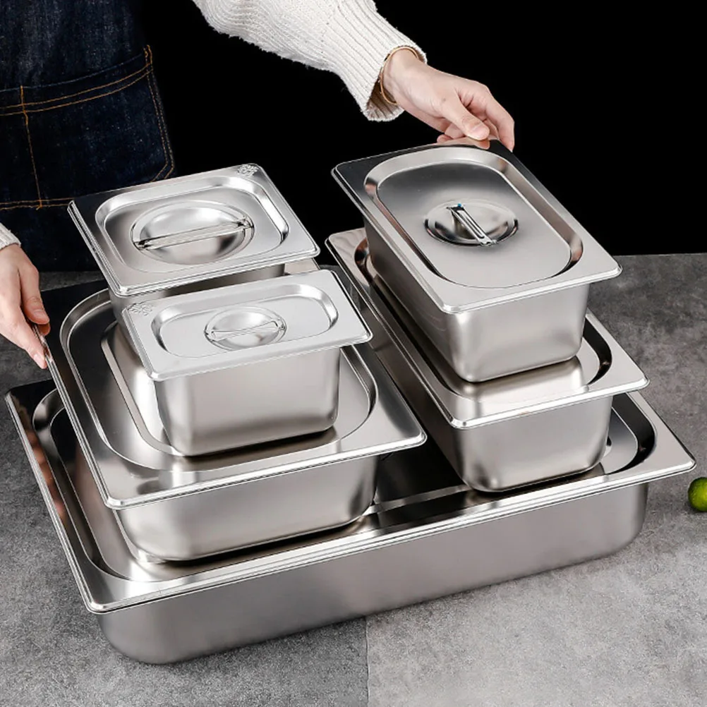 

Stainless Steel Buffet Food Container Pan Multi-Functional Catering Tray for Restaurant Serving