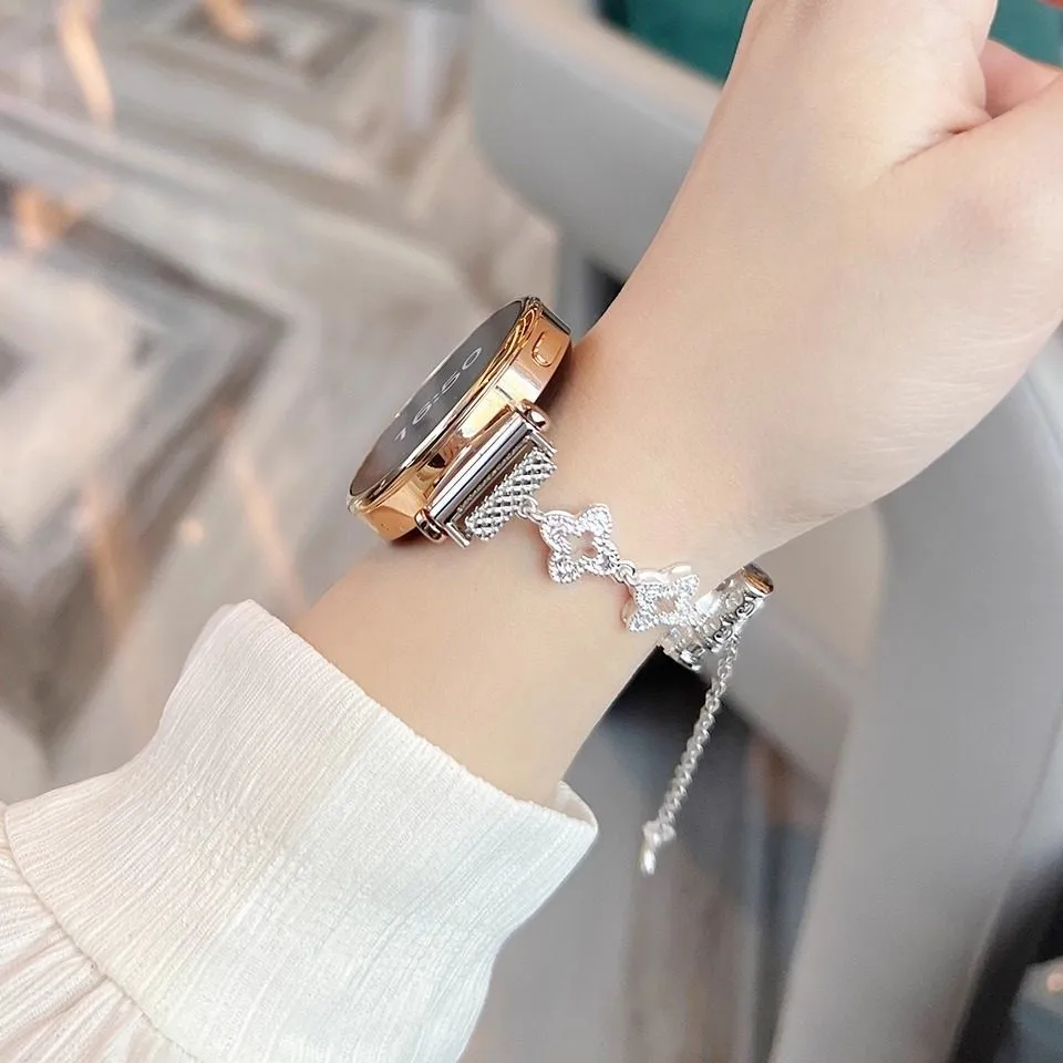 

Sparkle Silver с четырьмя клеверами подходит для ремешков HW Watch Fit3/Fit4 и ремешков HW 8/9/10NFC ручной работы.