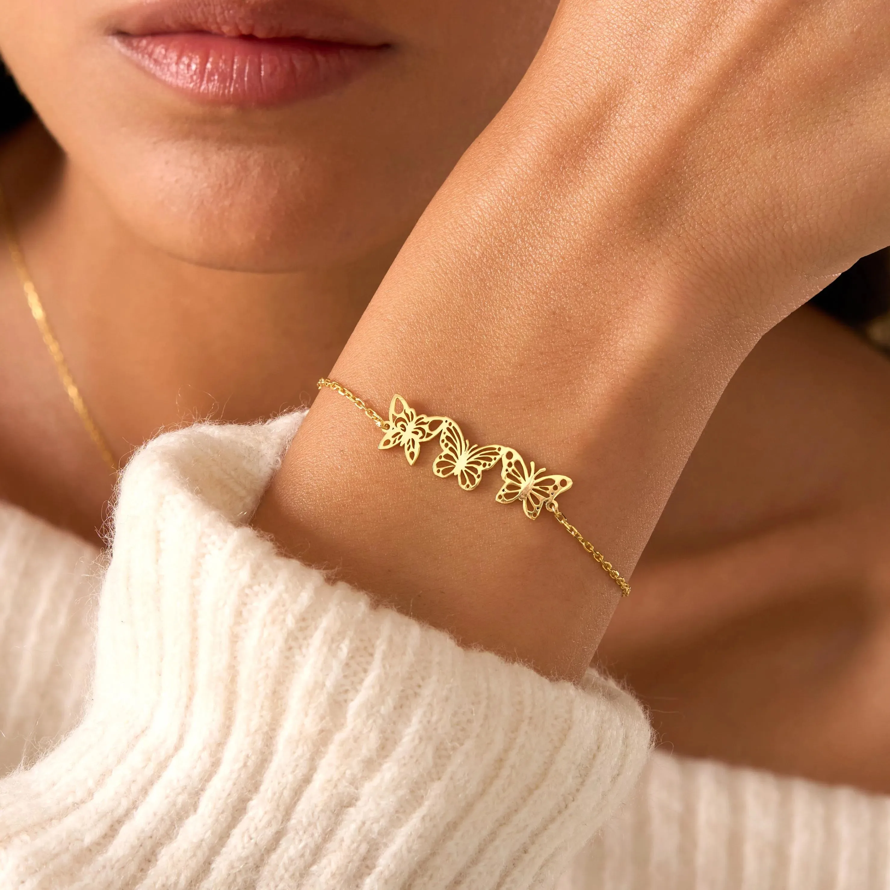 Custom Birth Month Butterfly Bracelets for Women Stainless Steel Personalized Butterfly Bracelet Femme Custom Jewelry Gifts