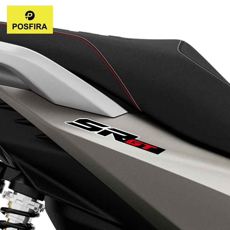 POSFIRA Motorcycle Rear Seat Panel Sticker Vinyl Decals for Aprilia SR GT 400 SRGT 400 2026 Motorbike Decoration Accessories