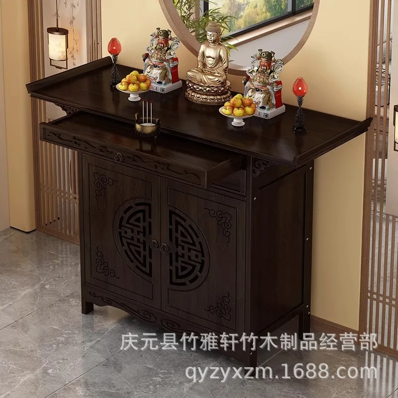 

PYJ Buddhist niche new Chinese vertical cabinet God of Wealth cabinet household incense case