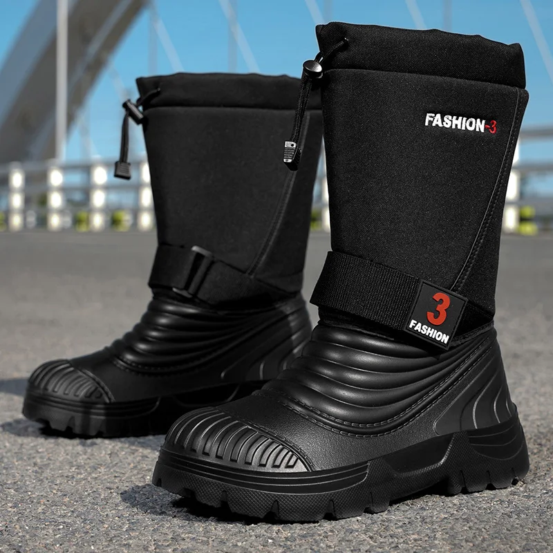 

Men's snow boots winter non-slip warm plush Thick sole plus size high top boots fashion Joker outdoor sports casual cotton boots