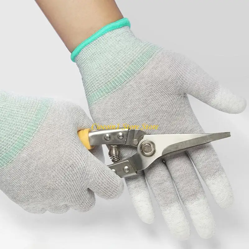 A3PC 12 Pair Breathable Carbon Fiber Protective Gloves Industrial Labor High Intensity