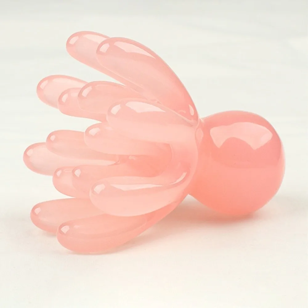 Portable 14 Tooth Octopus Massage Comb Resin Head Meridian Scraping Scalp Massager Tool Anti-Hair Loss SPA Gua Sha Tool Korean