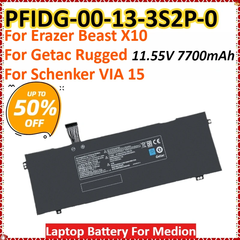 

PFIDG-00-13-3S2P-0 11,55 В 7700 мАч Аккумулятор для ноутбука Medion Erazer Beast X10 для Getac Rugged для Schenker VIA 15 для Umi Air2
