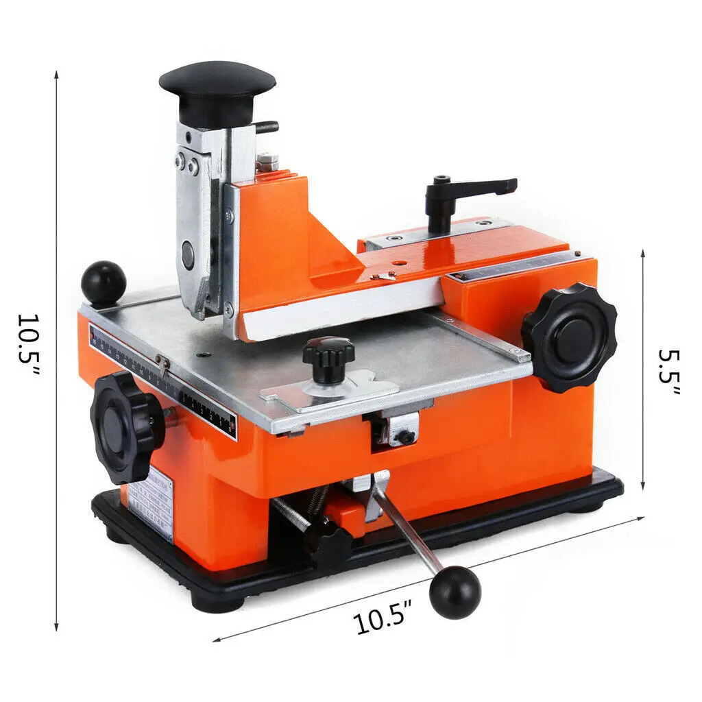 Portable Semi-Auto Stamping Embossing Machine 4mm Metal Marking Tag Plate Dog Tag Printer