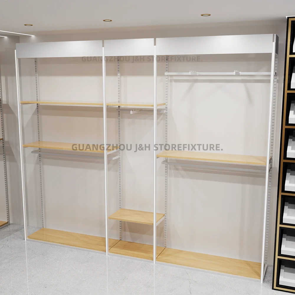 Personalizado. Personalizado. Racks de exibição de roupas de varejo Rack de vestuário Prateleiras duplas Rack de roupas pendurado resistente