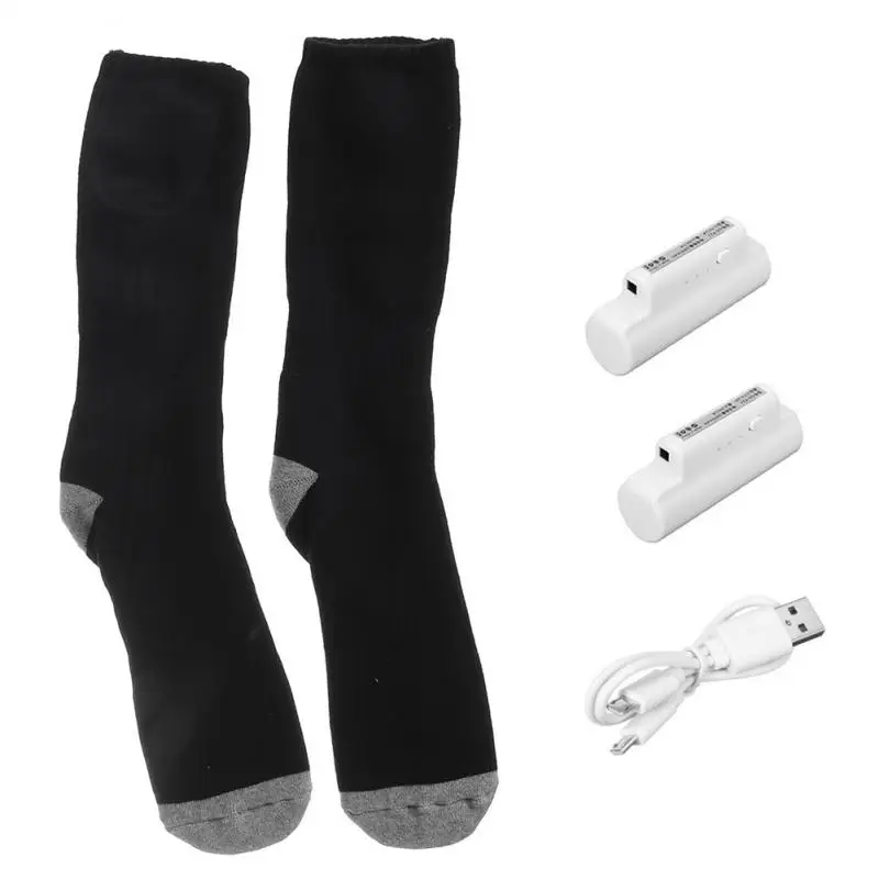 Electric Heated Socks Boot Feet Warmer Usb Rechargeable Heating Foot Warmer Artifact Anti-cold Winter Sport Socks Winter Heating