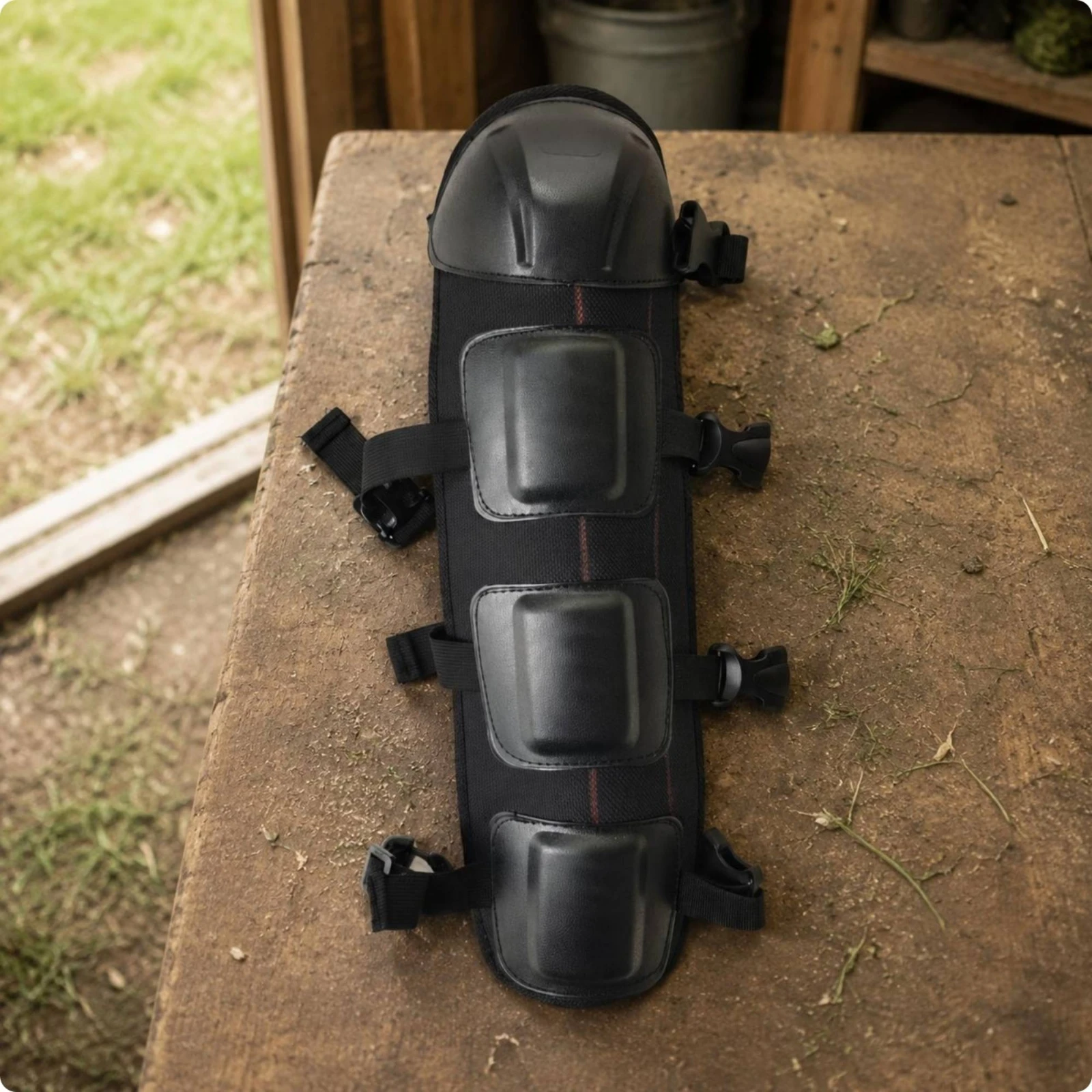 Knee Shin Guard Shock-Absorbing Resistant Motorcycle Knee Pad Garden Leg Guard Shock Absorption Safety Gear Quick-Release