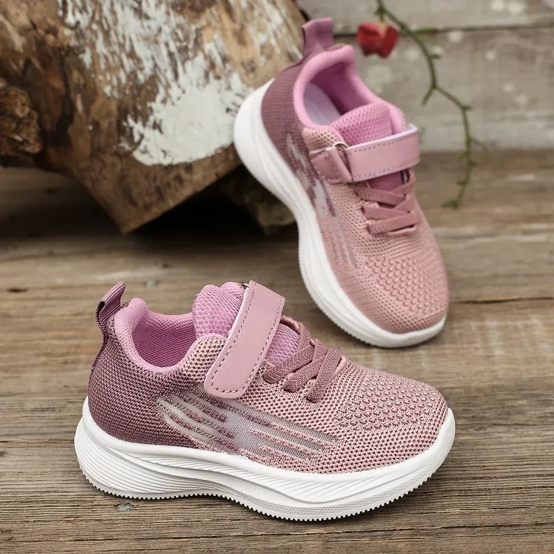 New Children's Mesh Sports Shoes Boys and Girls Soft Sole Non-Slip Casual Shoes Children Lightweight Running Shoes Students