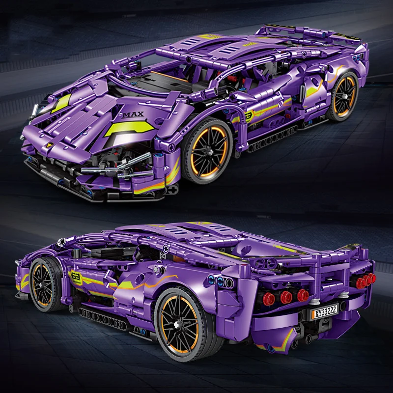 ชุดตัวต่อเทคนิค 1:14 รถแลมโบร์กินี อเวนทาดอร์ เอสวีเจ รุ่นซูเปอร์สปอร์ต ของเล่นตัวต่อรถซูเปอร์คาร์ ของสะสม