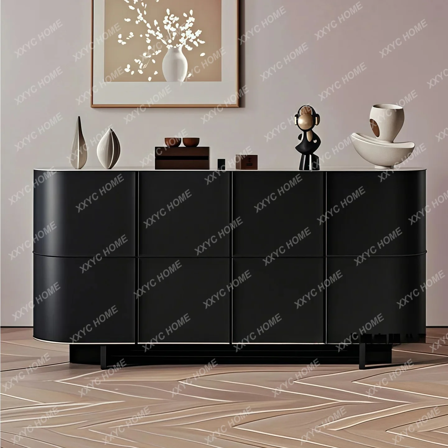 

M minimalist lacquered sideboard, living room wall storage