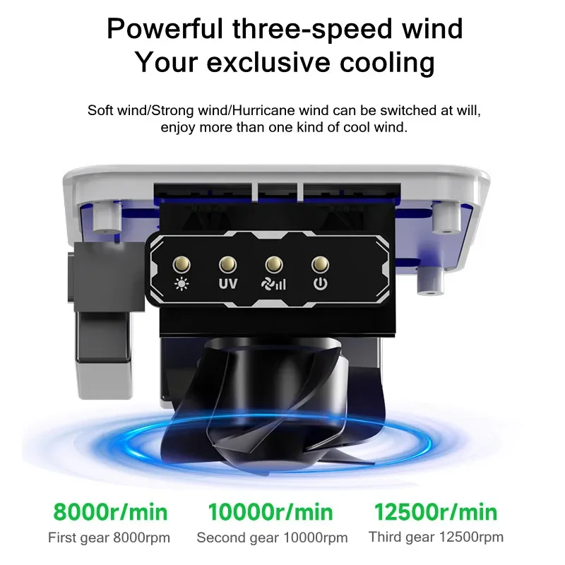 ميكانيكي FUL-4 4in1 مروحة إضاءة معالجة بالأشعة فوق البنفسجية - 3.2 وات 3 ثانية معالجة سريعة لاستخراج الدخان حامل قابل للتعديل لأداة إصلاح الهاتف المكتبي