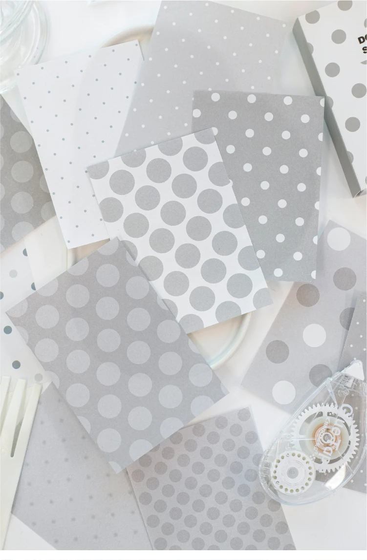 Journal GO 200 Seiten Punktemuster und Zucker-Motiv Notizbuch Niedliches Polka-Dot-Muster Dekoratives Papierblock für Journaling und Scrapbooking – Detail 16