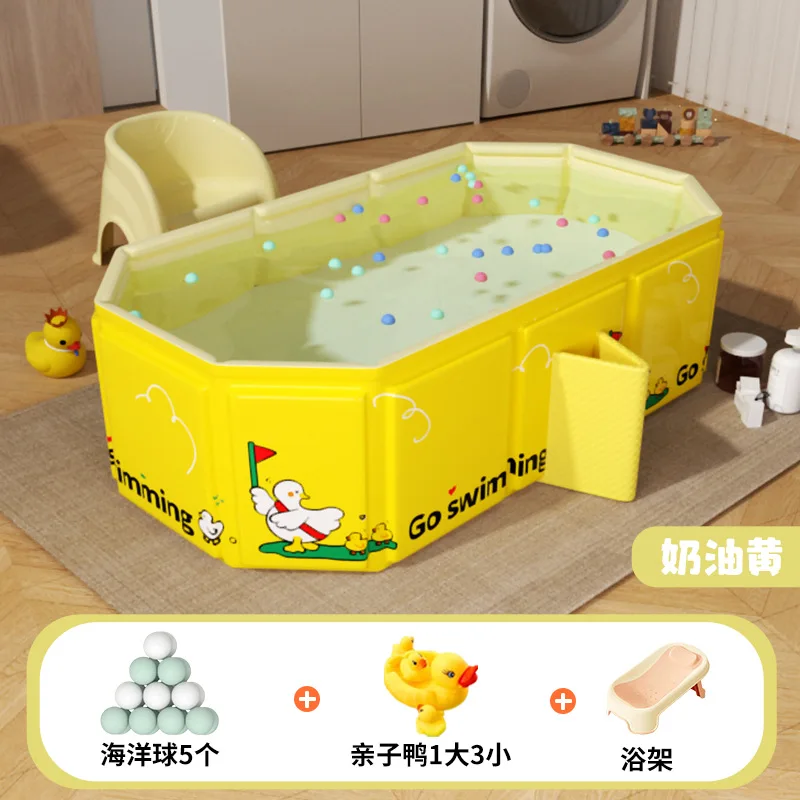 Large Foldable Baby Bathtub Thickened Extra Large Reclining Bath Tub for Newborns Kids 0 to 5 Years Old Non Slip Infant Toddler
