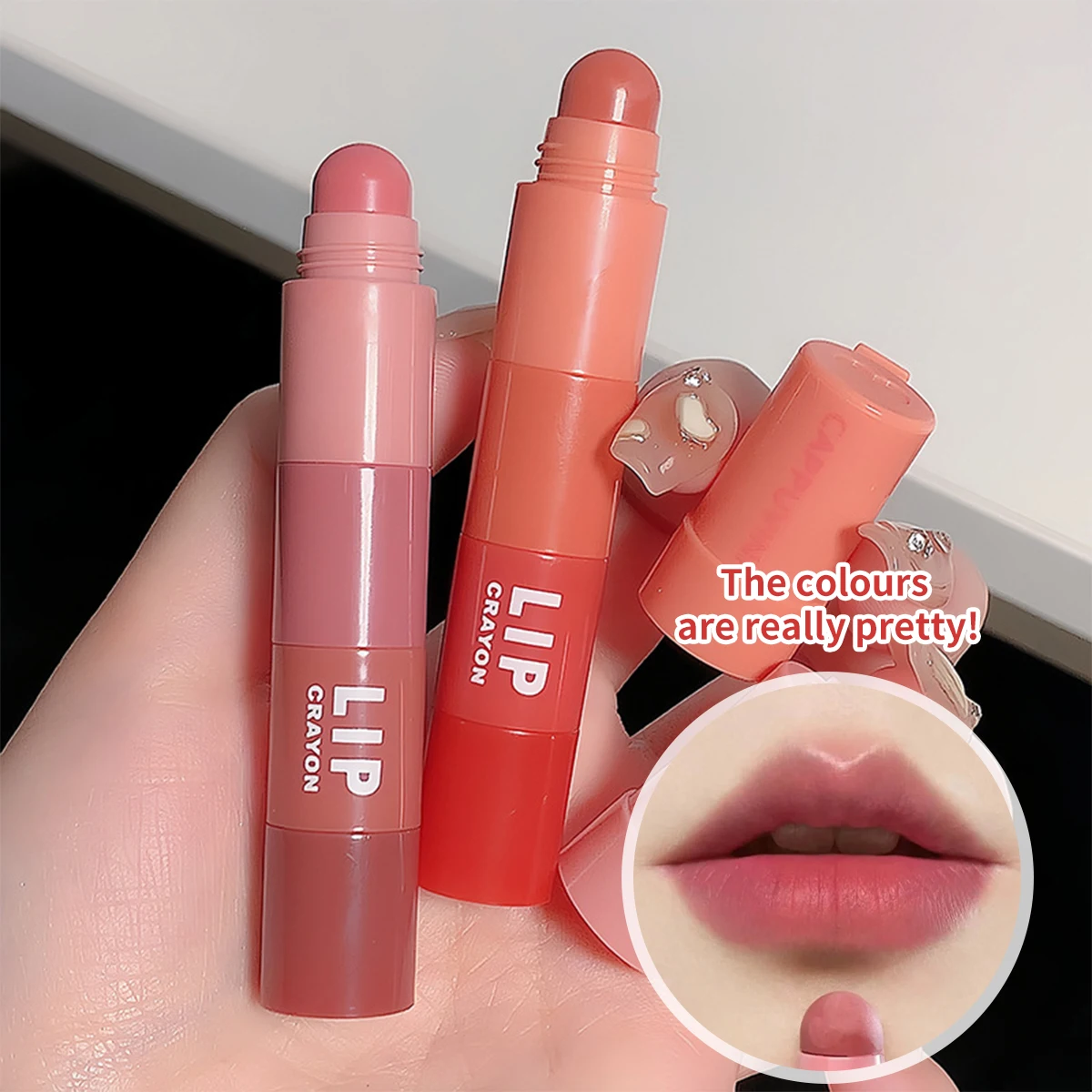 Brillo de labios mate de terciopelo, tinte de maquillaje de labios de diseño coreano, lápiz labial impermeable de larga duración, cosmético, 2 colores