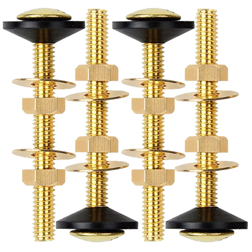 

4Pcs Toilet Bolts Heavy Duty Brass Stainless Steel Universal Replacement Fixing Parts for Standard Toilet Tank Seat Secure