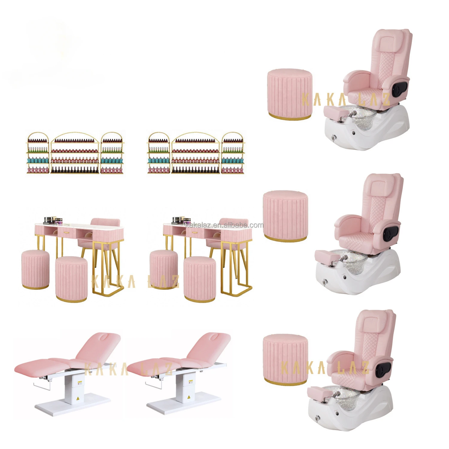 Nail salon chair pedicure station manicure table chairs nail