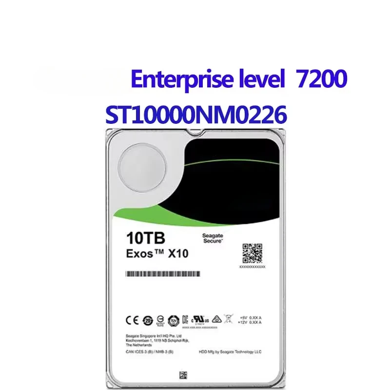 EXOS 3.5inch HDD ST10000NM0226 X10 7200 10TB ENTERPRIES 256MB 3.5 SAS HARD DRIVE