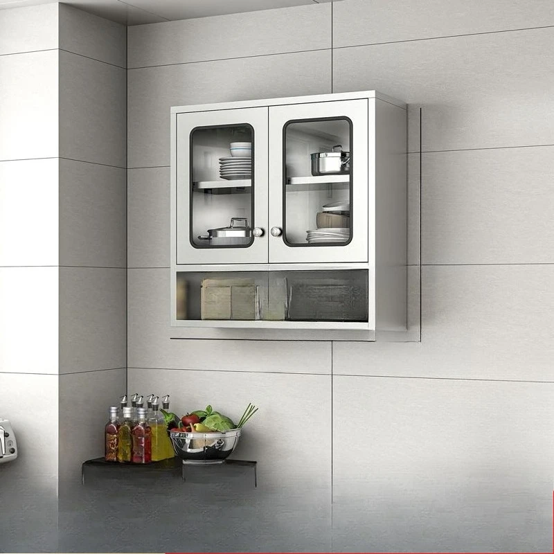 Stainless steel wall cabinet, kitchen wall cabinet, rust-proof and moisture-proof cabinet, cupboard, wall-mounted locker,