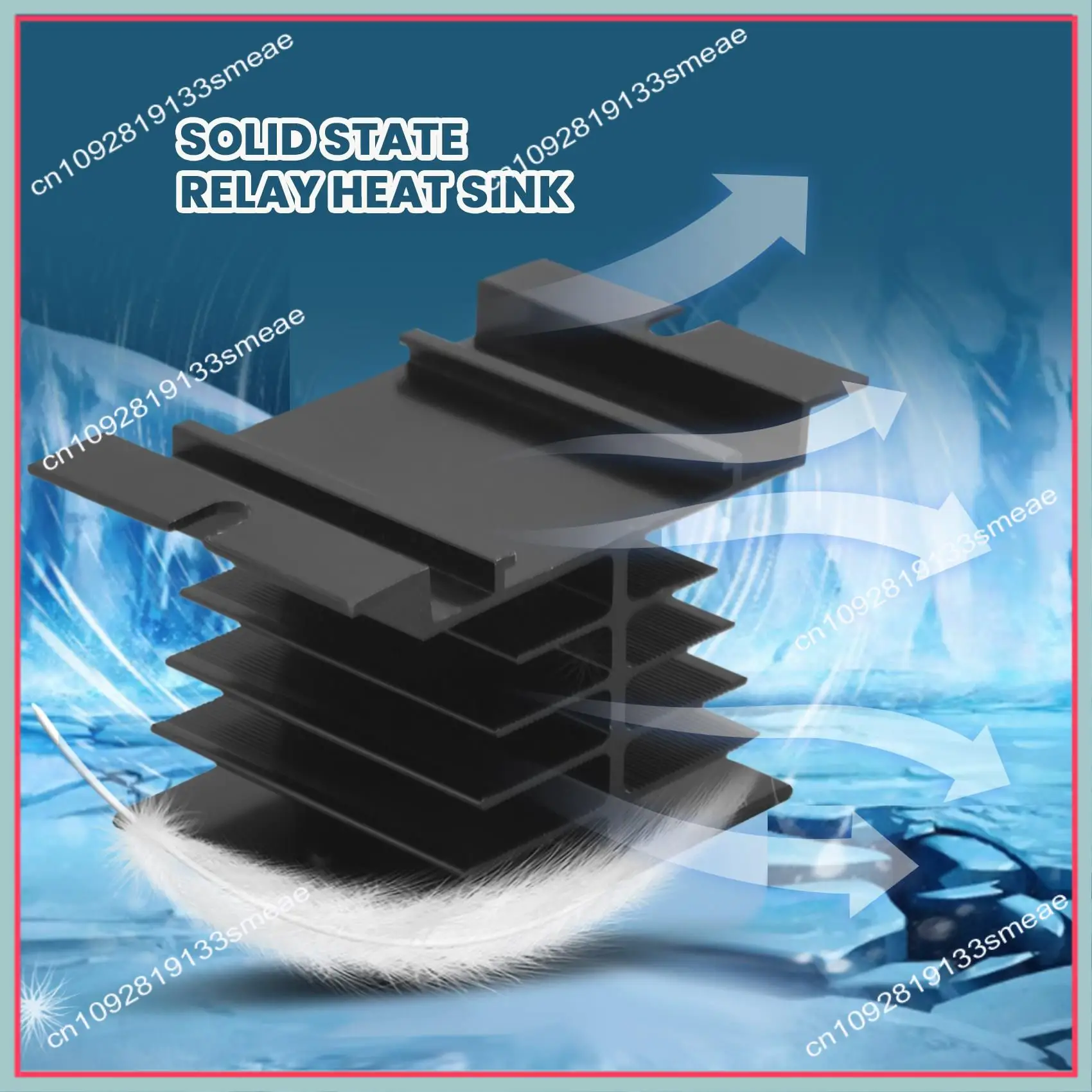 N94R Solid State Relay Heat Sink,3PCS Aluminum Heatsink PID Temperature Controller Heat Sink For Solid State Relay And SSR Radia