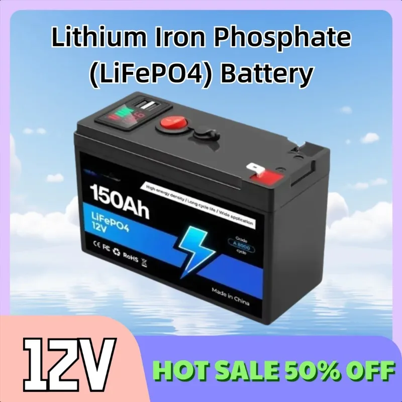

12V Lithium Iron Phosphate (LiFePO4) Battery with Built-in BMS