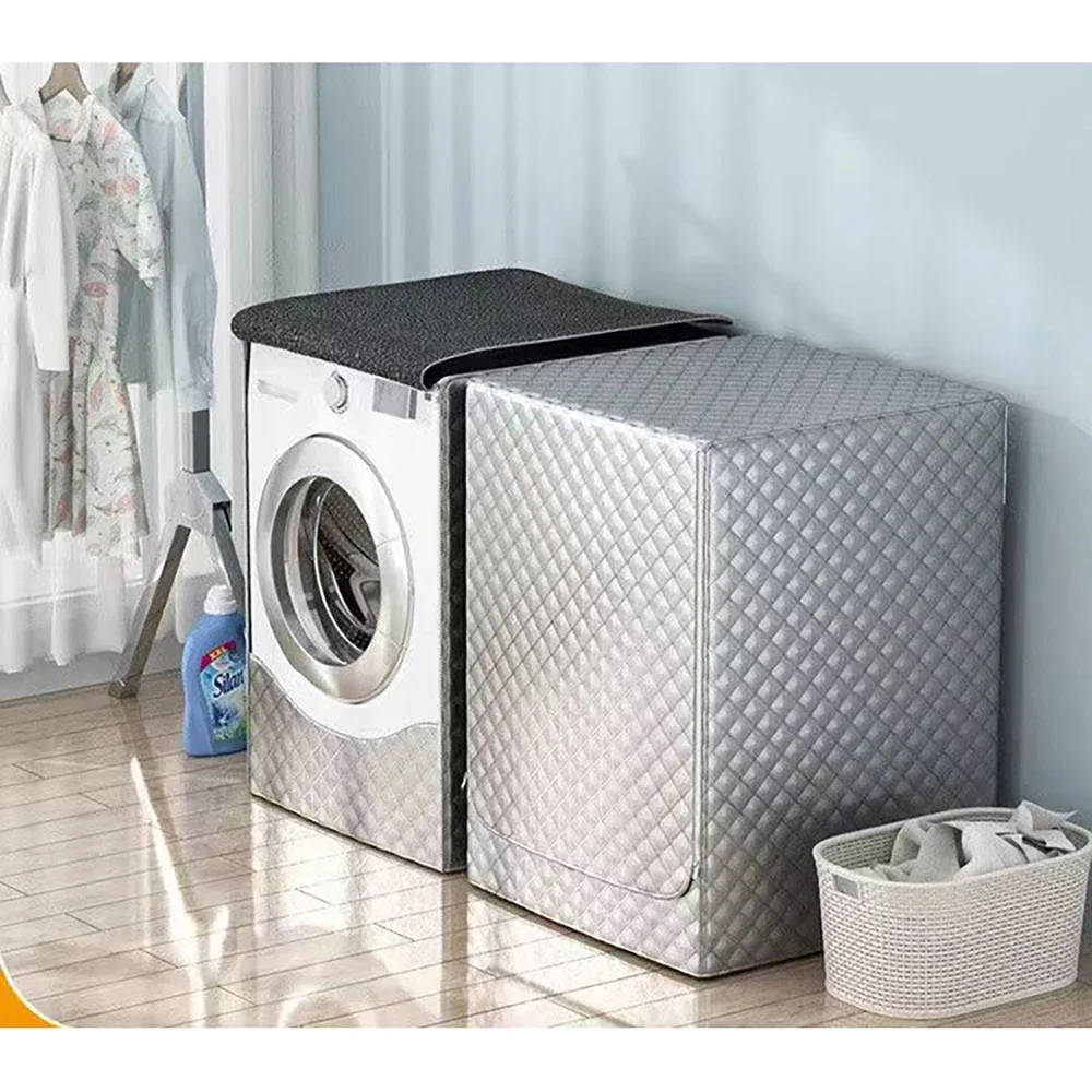 

Бархатный и утолщающий чехол для стиральной/сушильной машины, защита от солнца, теплоизоляция и водонепроницаемые чехлы для стиральной и сушильной машины, стиральная машина
