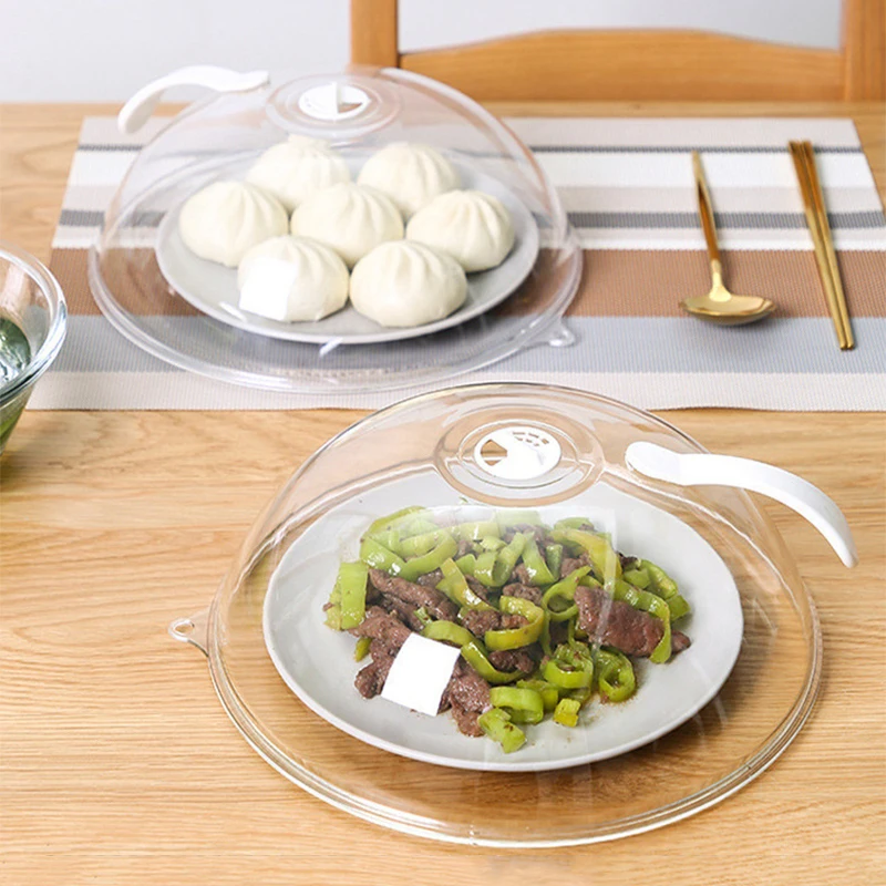 

Брызгозащищенная крышка для микроволновой печи, 2 шт. (маленькая + большого размера), нагревательная крышка для бытовой духовки с ручкой, аксессуары для кухонной утвари