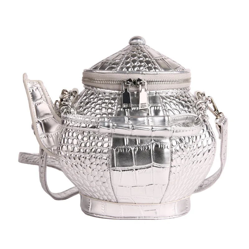 2025 겨울 신상 티포트 가방, 독특한 티포트 크로스바디 백, 여성 코스프레용 독특하고 귀여운 숄더 핸드백