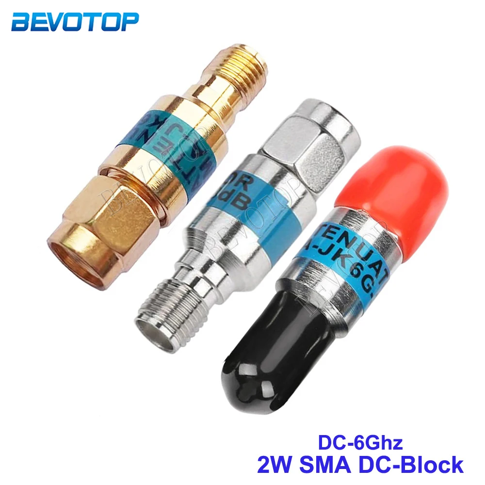 

2W DC-6GHz DC-Block SMA Male to SMA Female Connecotr 50ohm RF Coaxial Block SWR≤1.2 DC blocker Connector High Quality Fast Ship