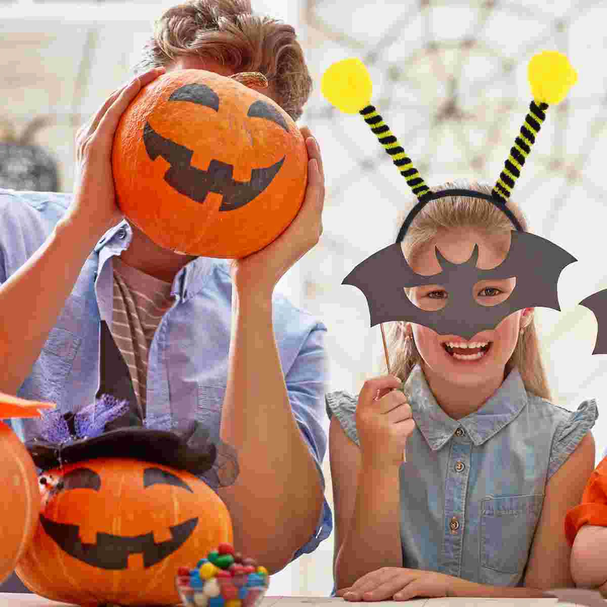 

12 Pcs Bee Party Hair Hoop Insect Antenna Headband Ribbon Woman Yellow Cloth Women's
