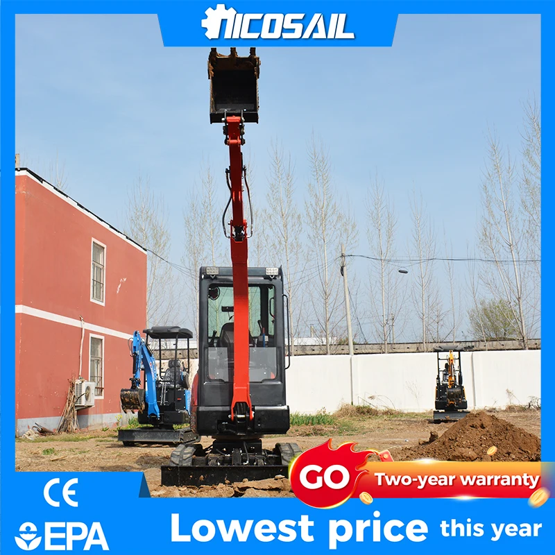 

Компактный экскаватор ISO CE NICOSAIL OKW25U, 2100 кг, 14,2 кВт, настраиваемый, гибкий мини-экскаватор для строительства и ландшафтных работ