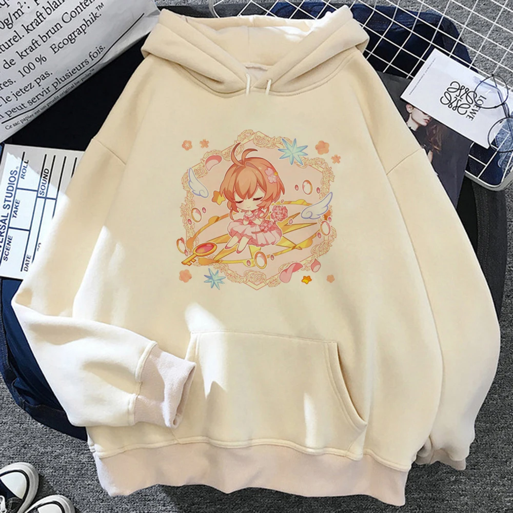 Cardcaptor Sakura felpe con cappuccio donna giapponese inverno vintage hoddies camicia con cappuccio vestiti Kawaii femminili